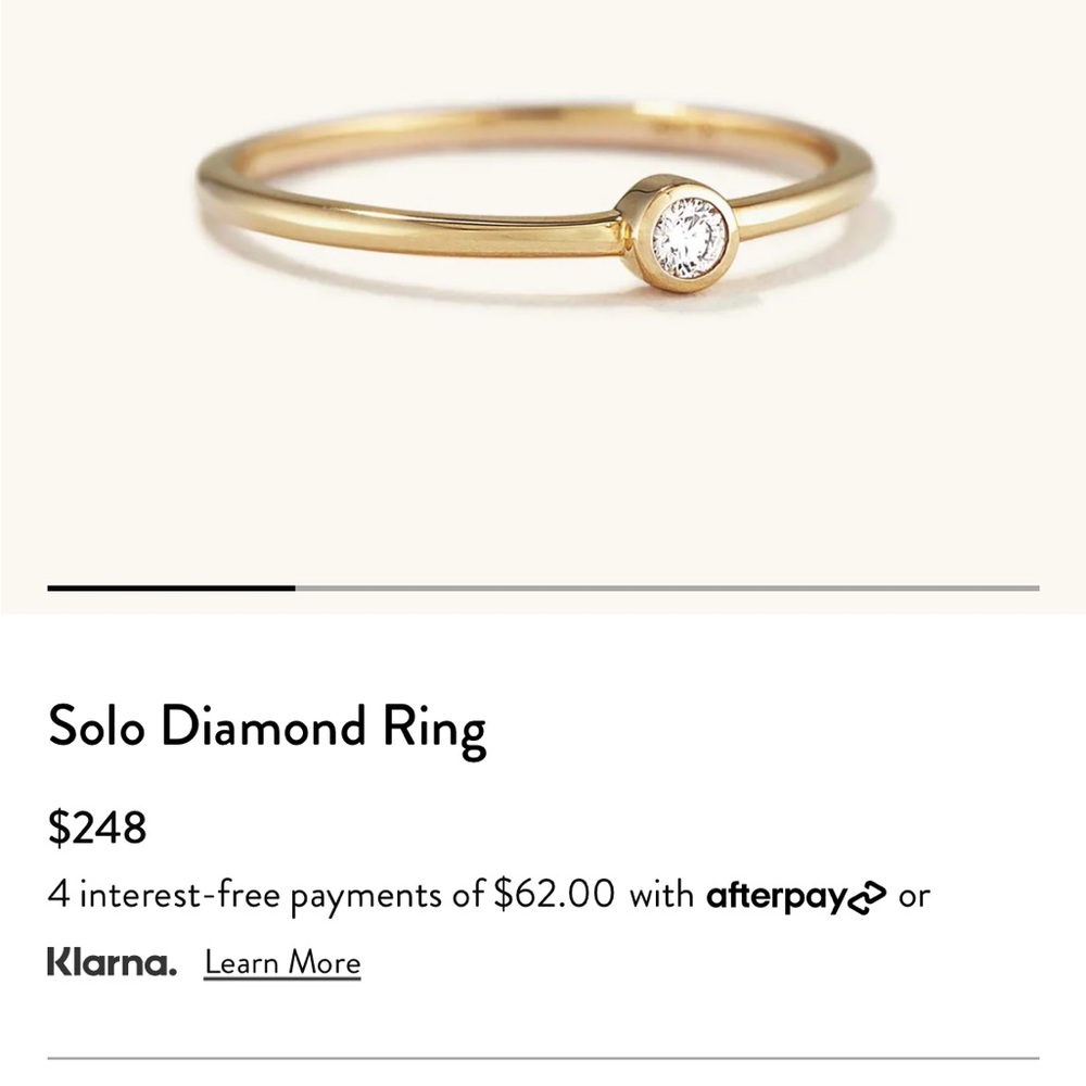 Mejuri Solo Diamond Ring